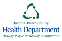 Tacoma-Pierce County Health Department logo. Healthy people in healthy communities.